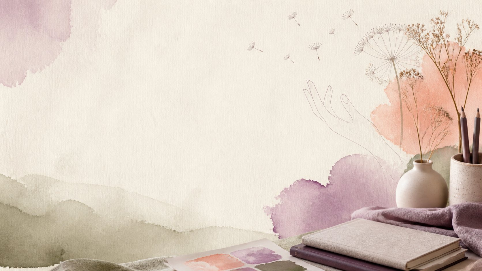 Materiales y espacio creativo de trabajo terapéutico
